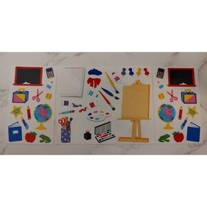 Vintage Mrs. Grossman's Back To School Mod Mini Lot Pencil Globe Paint Art S8